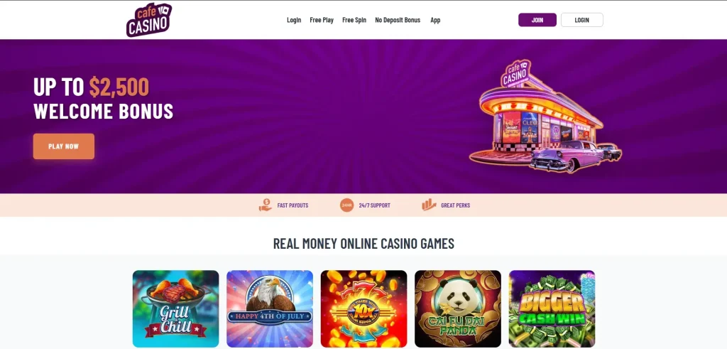 Cafe Casino: USA’s No Deposit Free Chip And Real Cash Play
